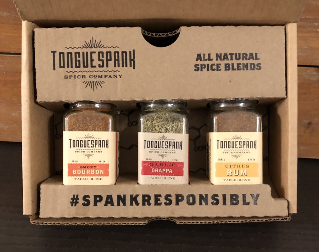 Liqourinfused spice blend gift box Tonguespank Spice Company Fixing boring food with hot